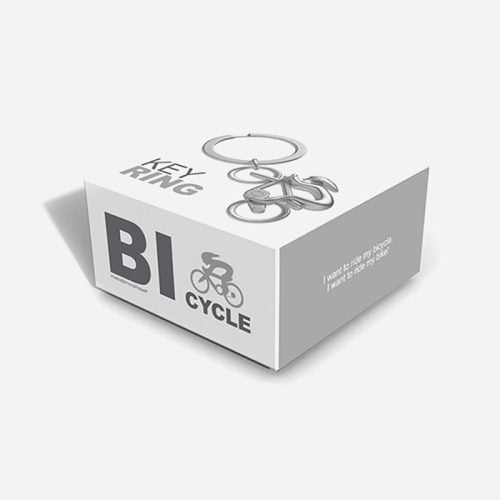 Metalmorphose Silver Cyclist and Bicycle Keyring)