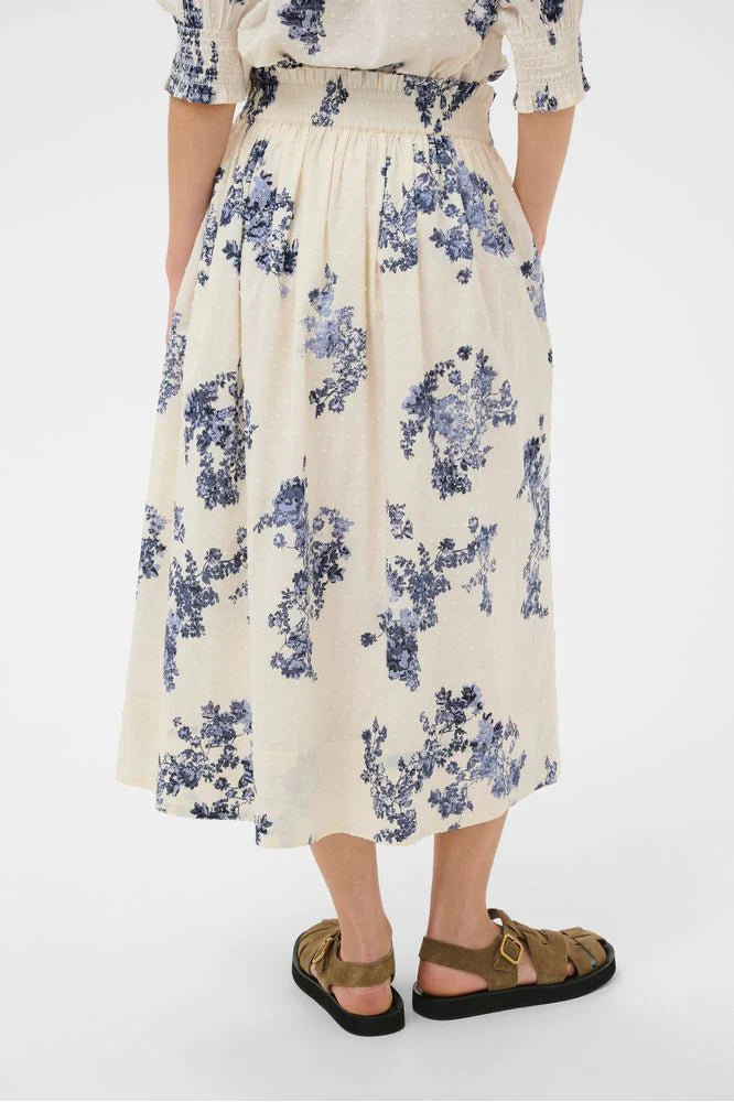 Amaia Flower Print Skirt - Blue