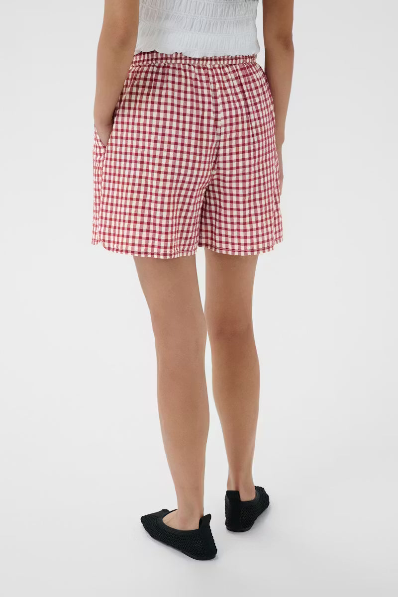 Bigi Gingham Shorts -Burnt Russet
