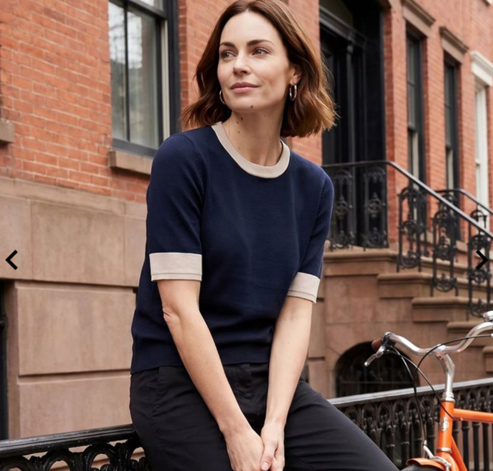 Natanya Wool Jumper - Navy Blue