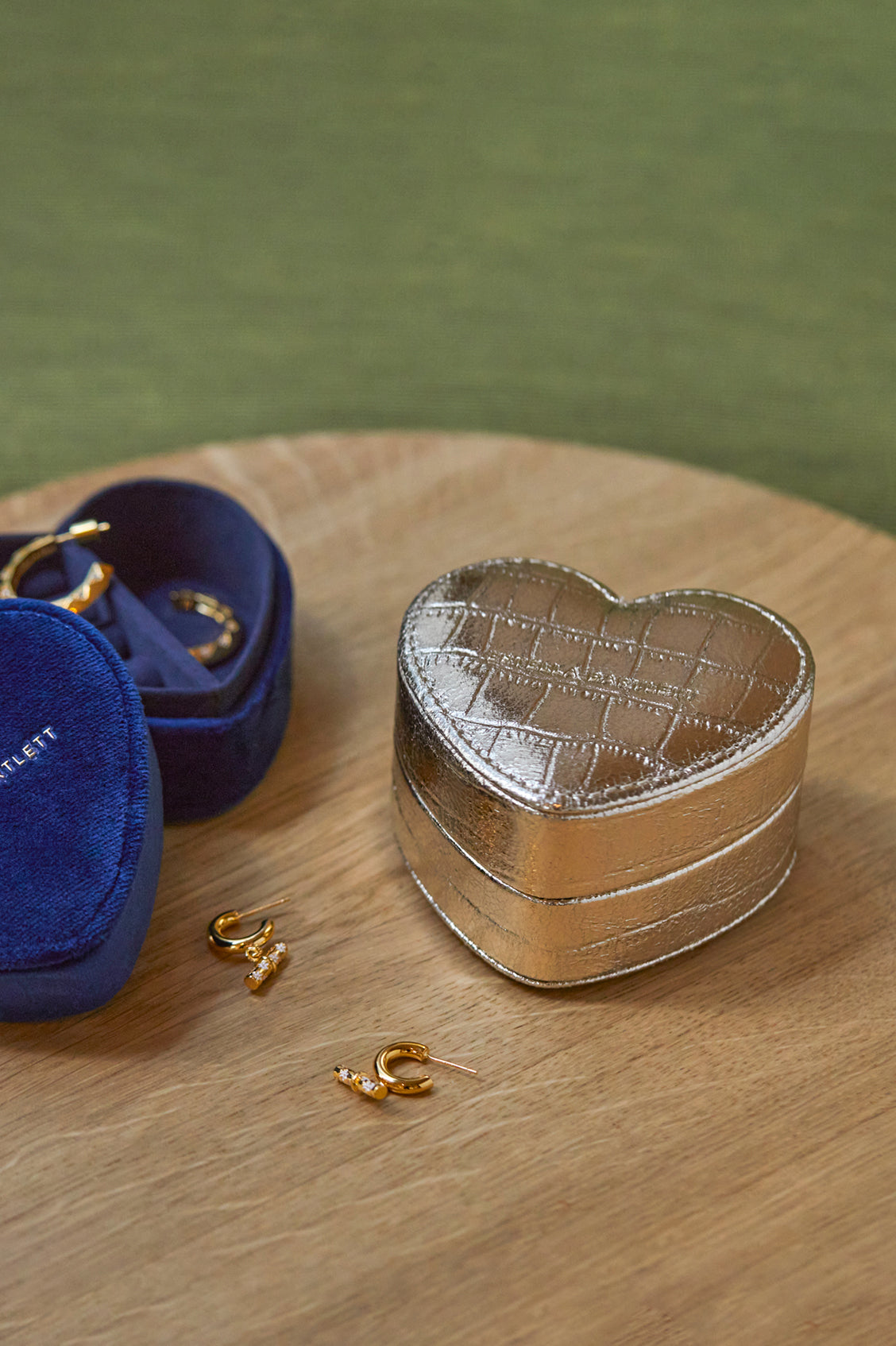 Mini Heart Jewellery Box - Gold