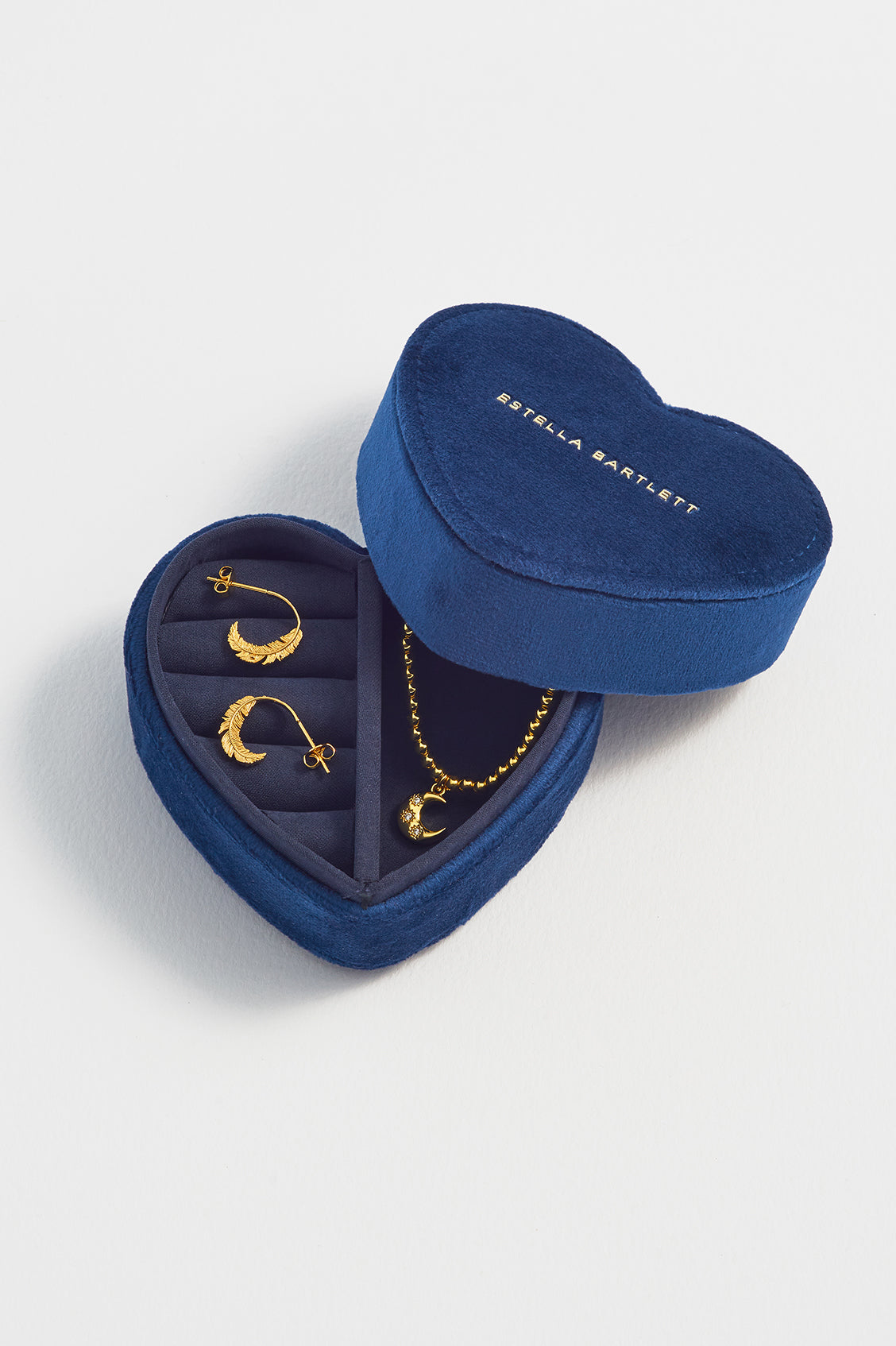Mini Heart Jewellery Box - Blue