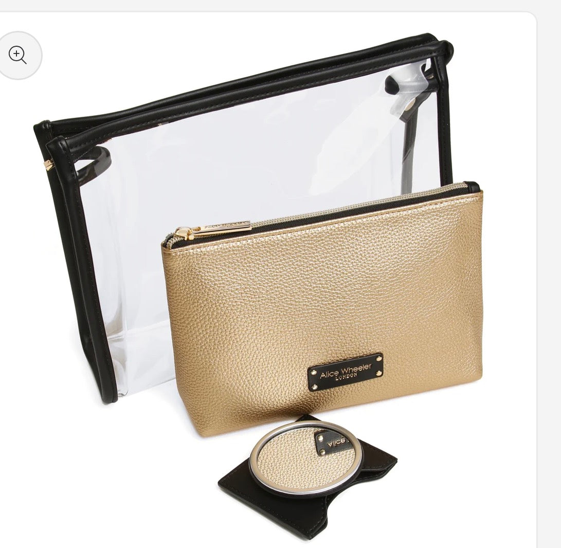 Luxury 3 Piece Beauty/Makeup Set - Gold