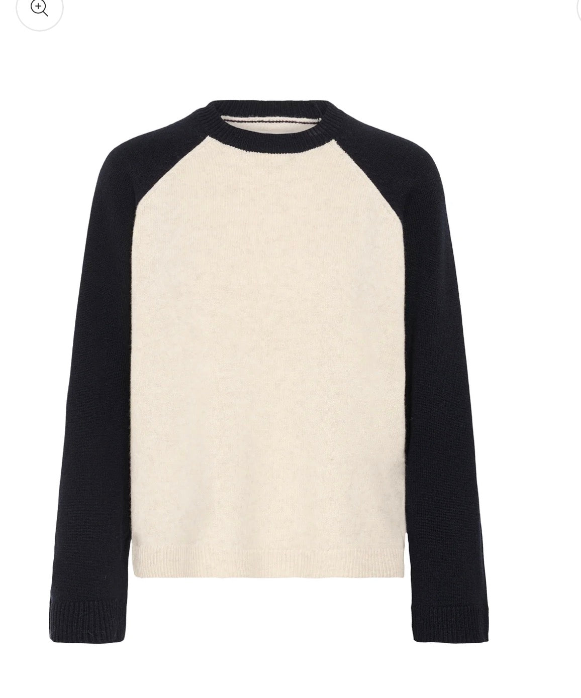Cleo Pullover - Oatmeal / Navy Colorblock
