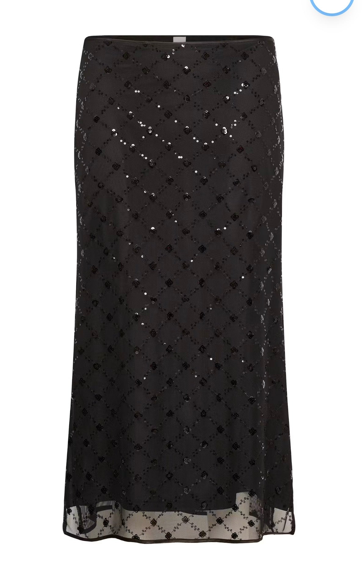 Vivika Sequin Skirt - Black