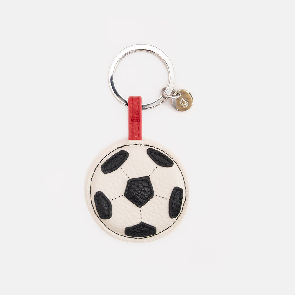 White/Black Football Keyring