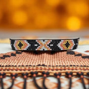 Black & Orange Mix Arrow Beaded Bracelet