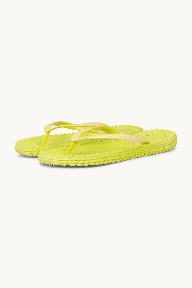 Glitter Flip Flops - Lime