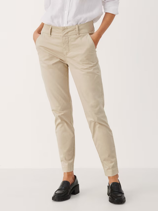 Soffys Cropped Trousers - White Pepper