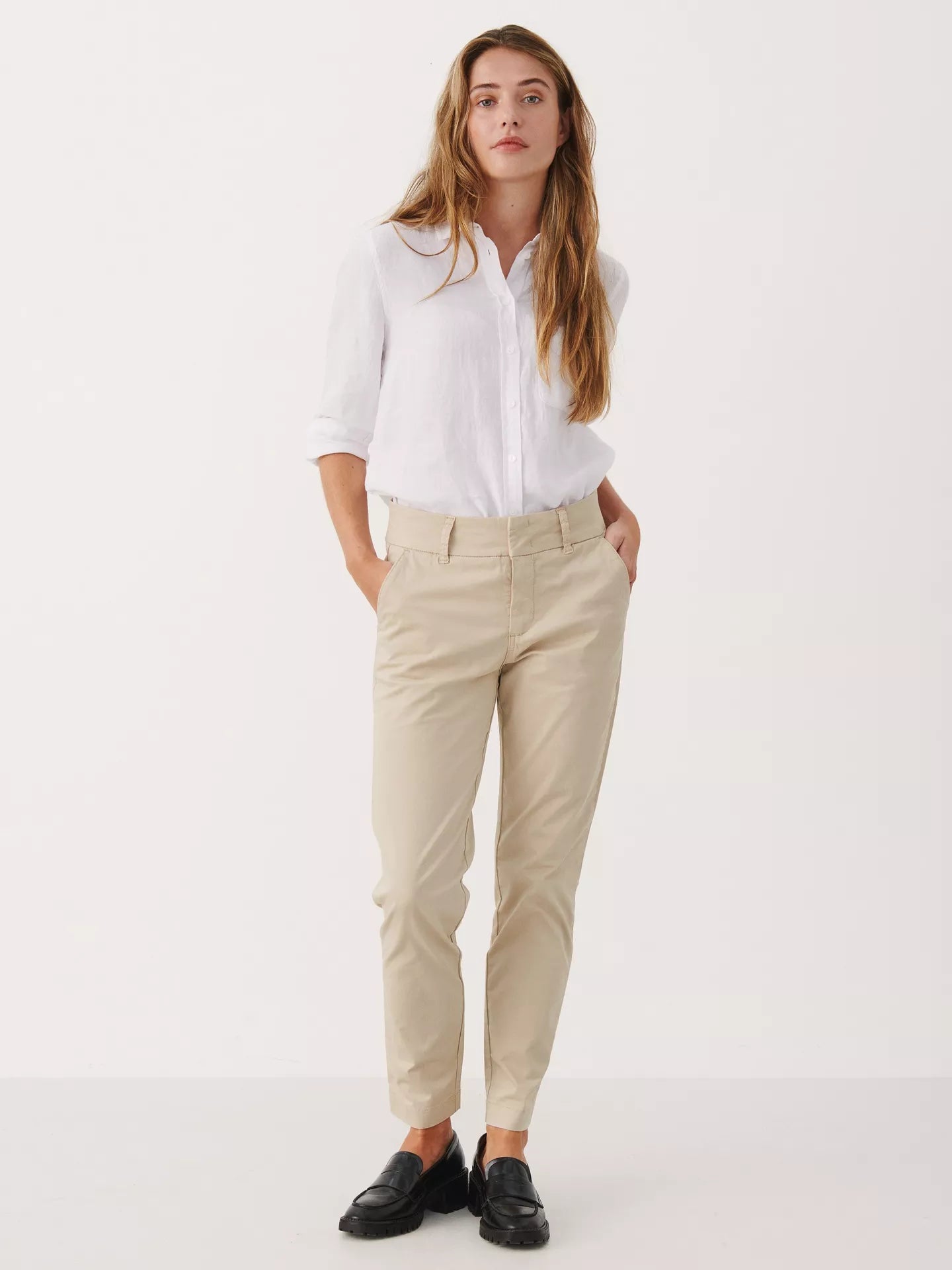 Soffys Cropped Trousers - White Pepper