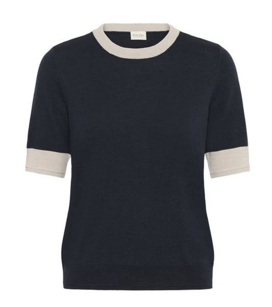Natanya Wool Jumper - Navy Blue
