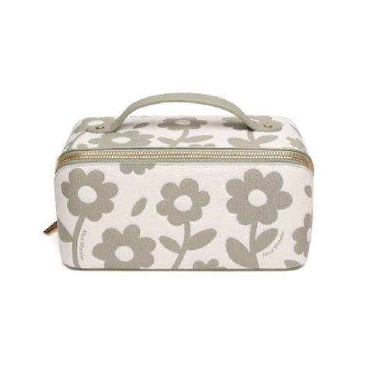 Floral Train Case - Pistachio