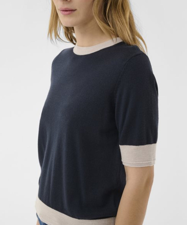 Natanya Wool Jumper - Navy Blue
