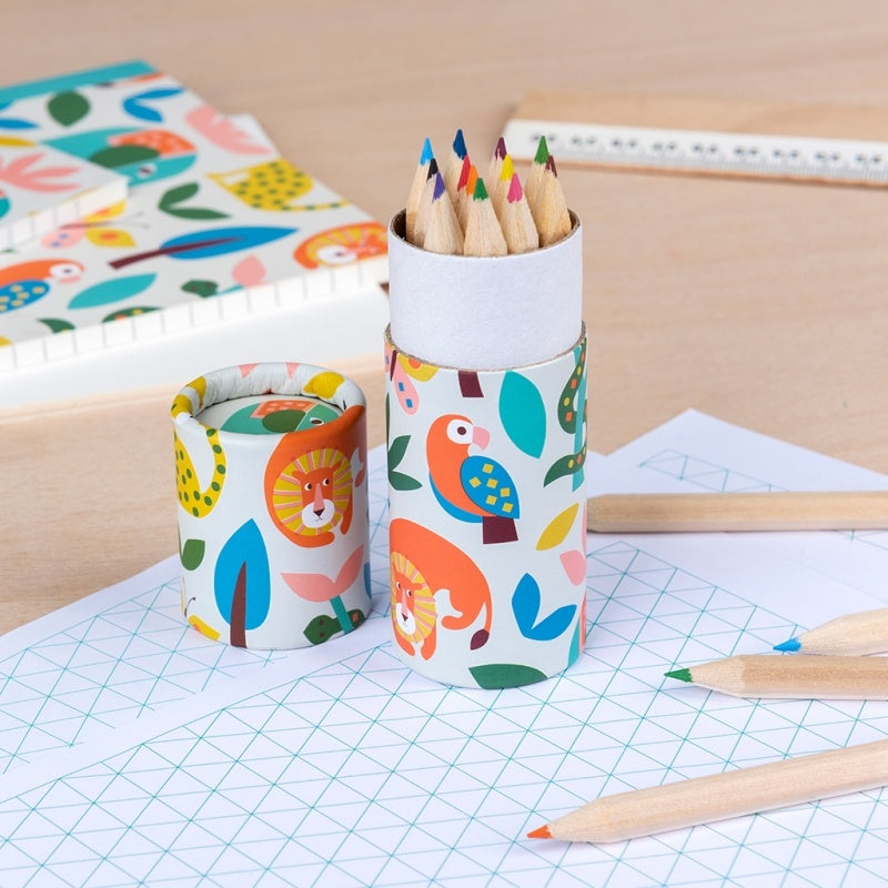 Tube of colouring pencils - Wild Wonders
