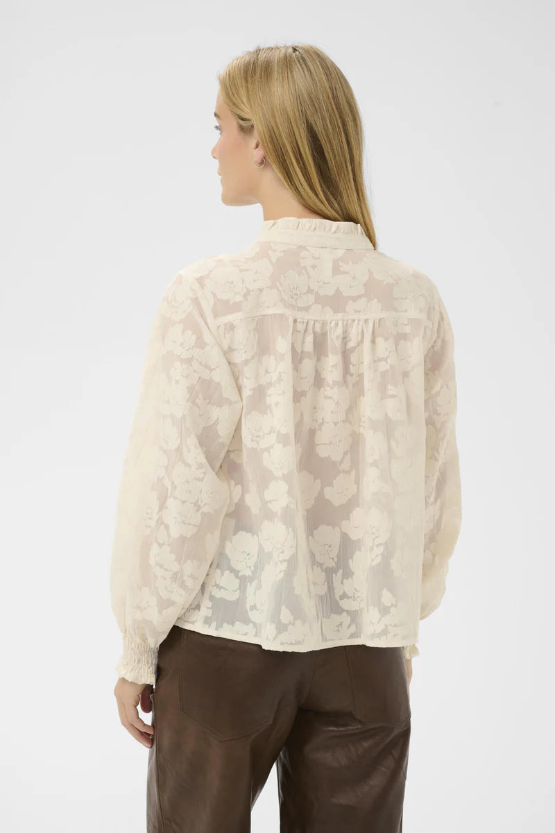 Zayan Floral Print Blouse - Whisper White