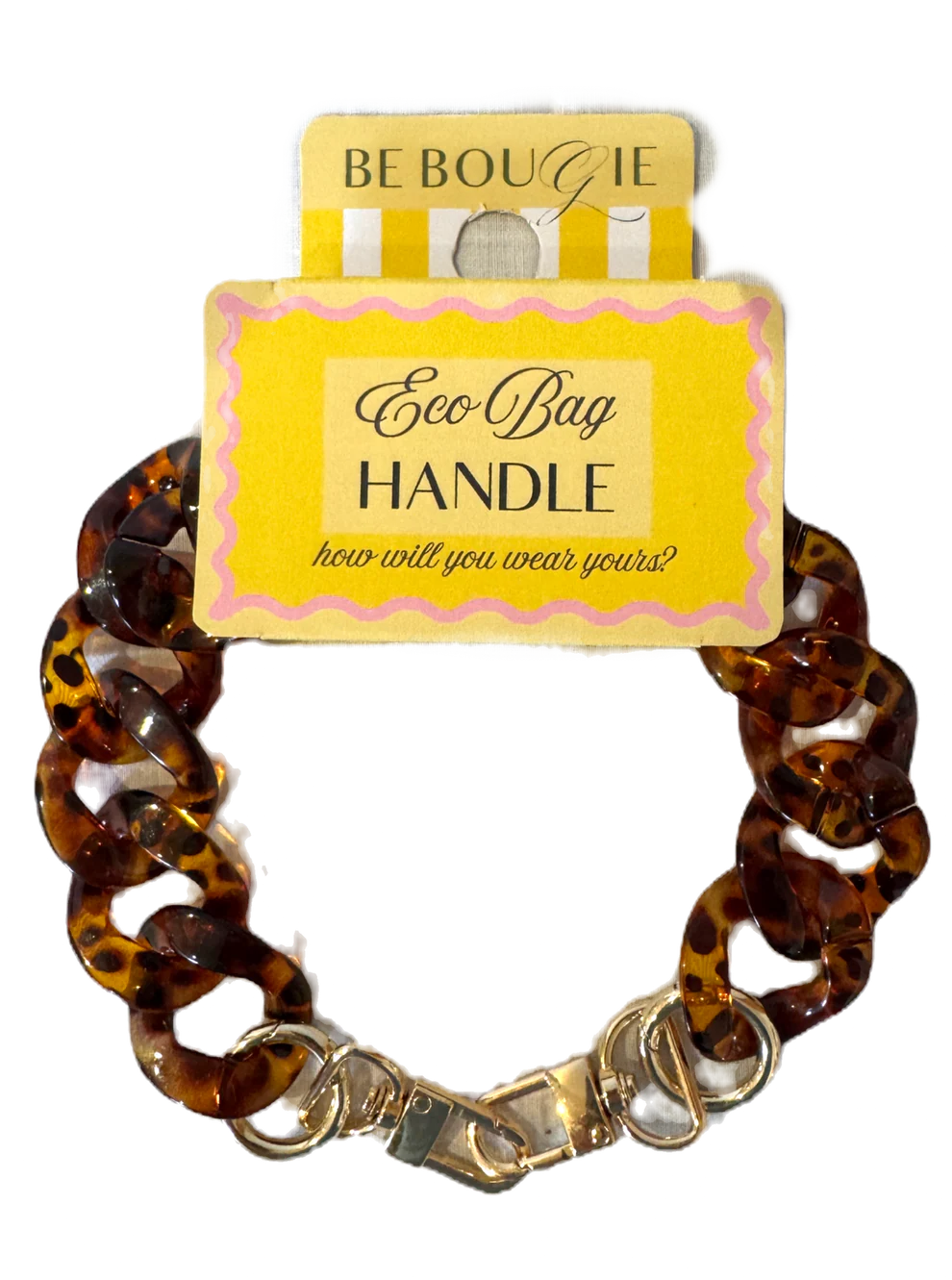 Tortoiseshell Acrylic Handle for your Eco Bag