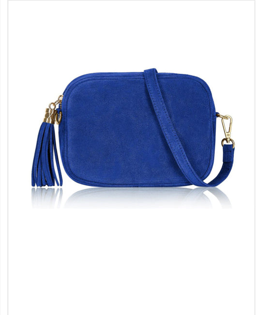 Suede Tassel Camera Bag - Royal Blue