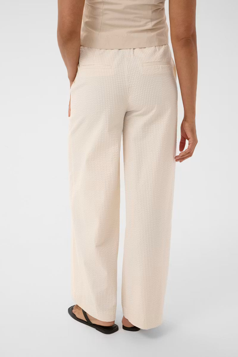 Brita Stripe Trousers - Whisper White