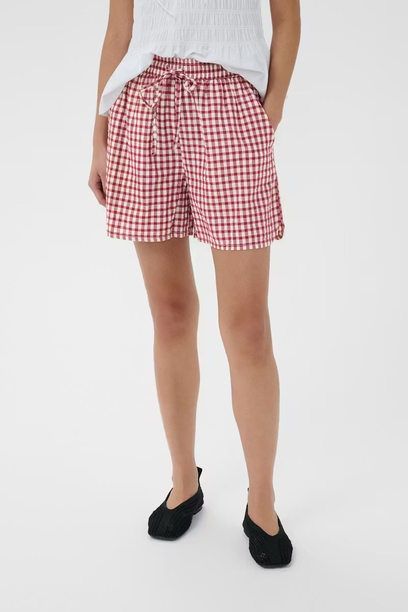 Bigi Gingham Shorts -Burnt Russet