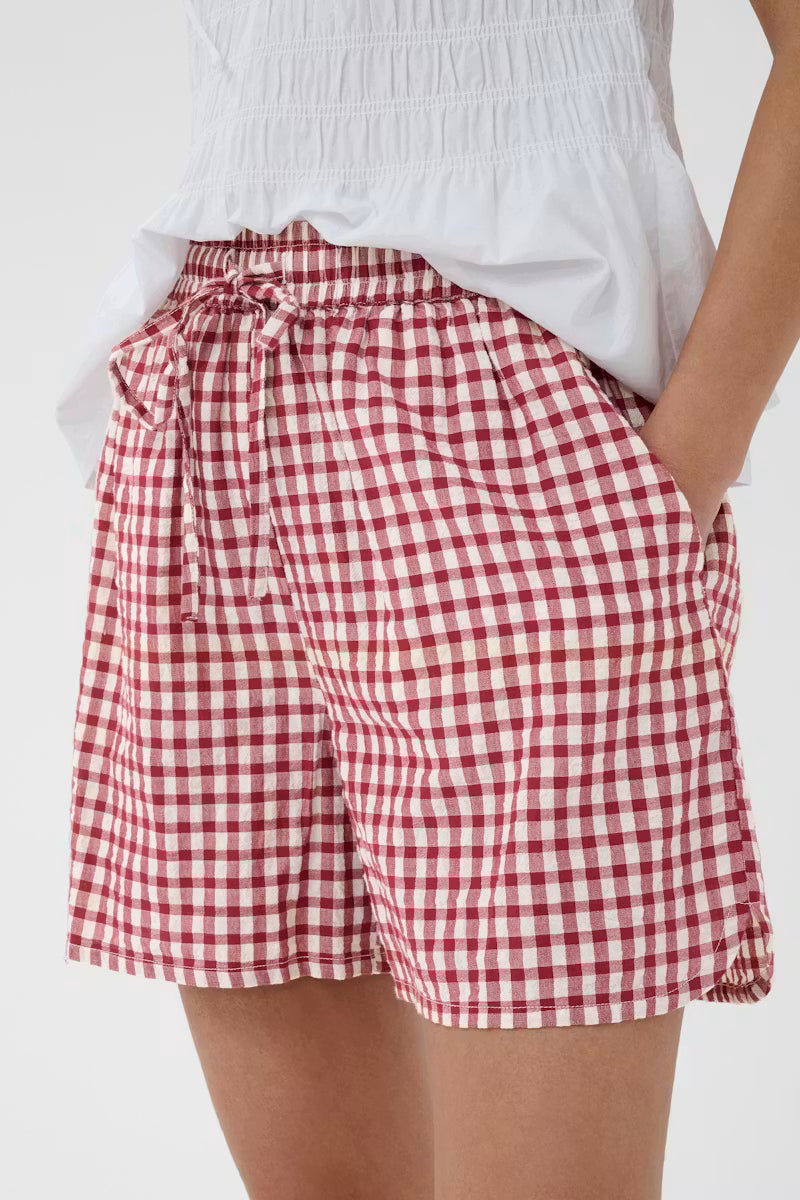 Bigi Gingham Shorts -Burnt Russet
