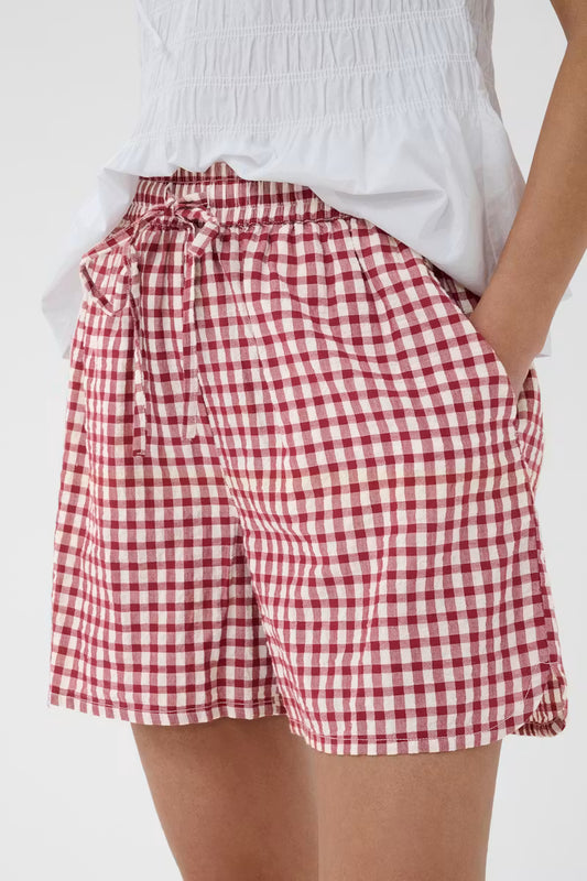 Bigi Gingham Shorts -Burnt Russet