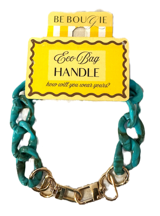 Turquoise Acrylic Handle for your Be Bougie Eco Tote Bag