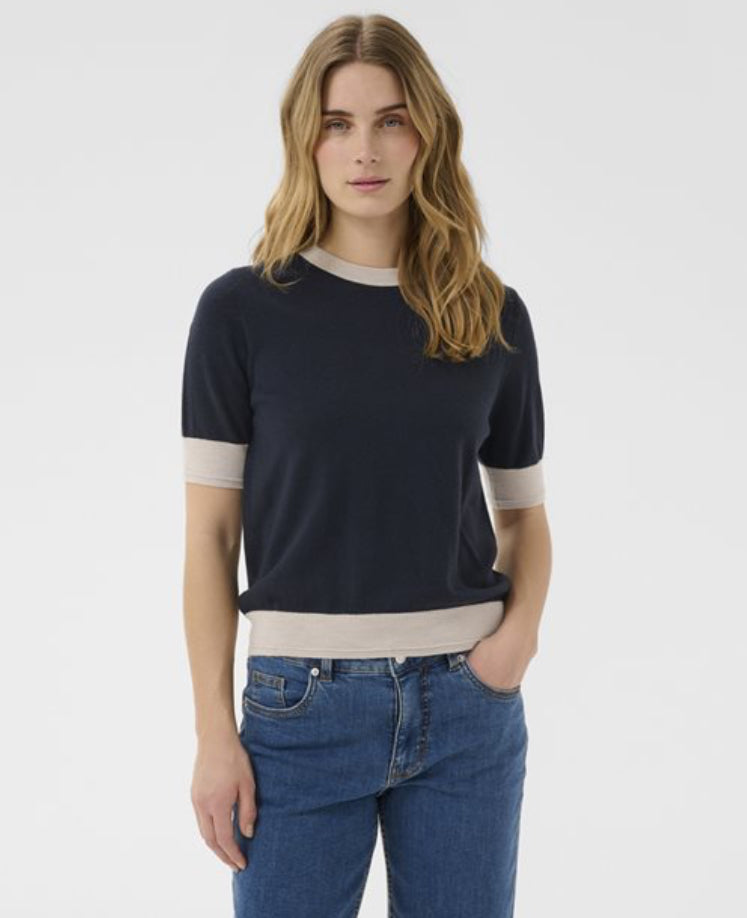 Natanya Wool Jumper - Navy Blue