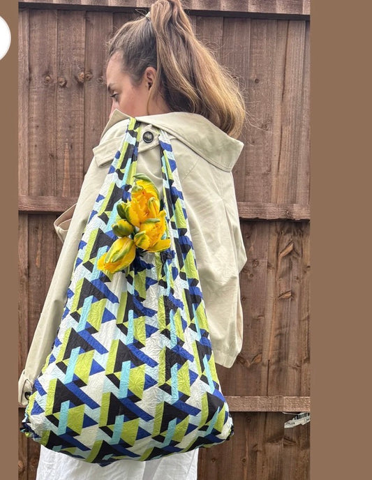 Maxi Eco Sustainable Stretchy Tote Bag - Blue