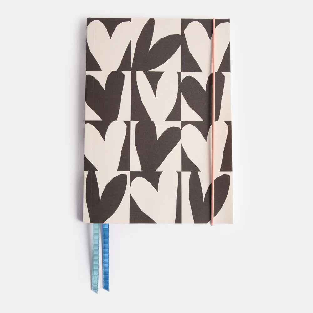 Mono Checkmate Hearts A5 Soft Cover Notebook