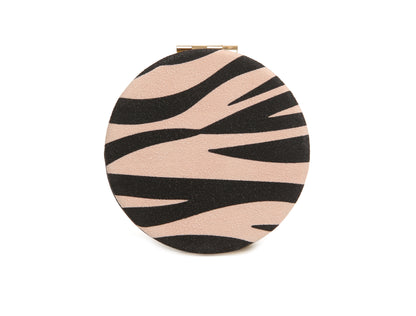 Round Mirror Compact - Zebra