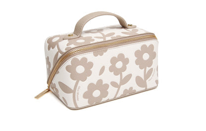 Mini Floral Train Case - Stone