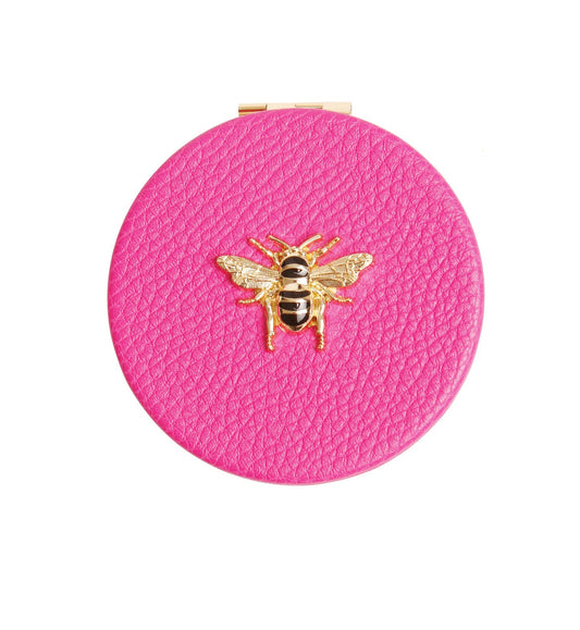 Round Mirror Compact - Hot Pink