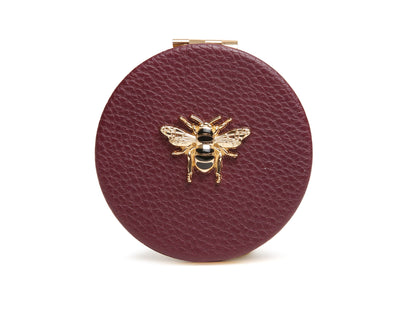 Round Mirror Compact - Berry