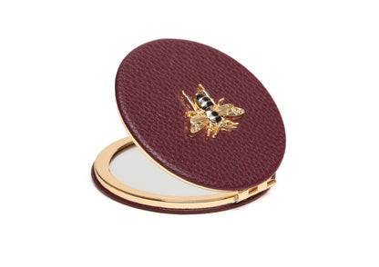 Round Mirror Compact - Berry