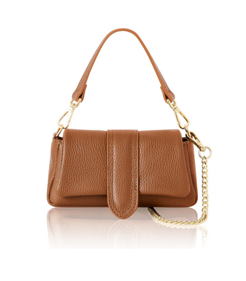 Mini Leather Bag - Tan