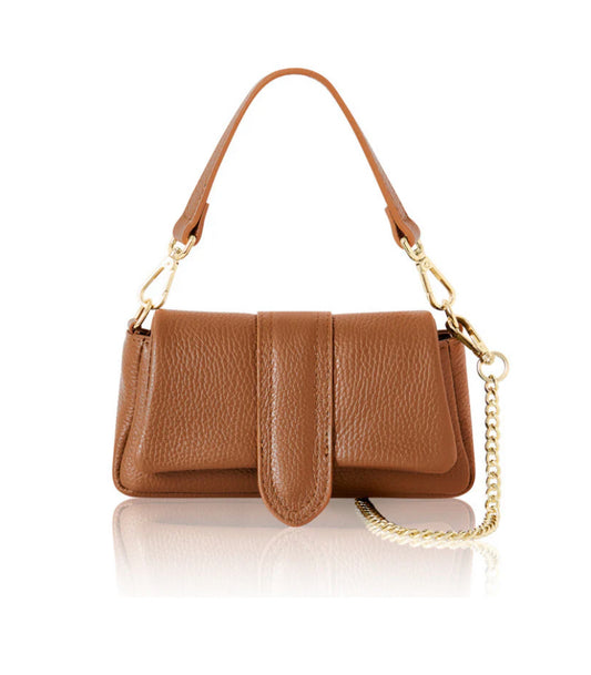 Mini Leather Bag - Tan