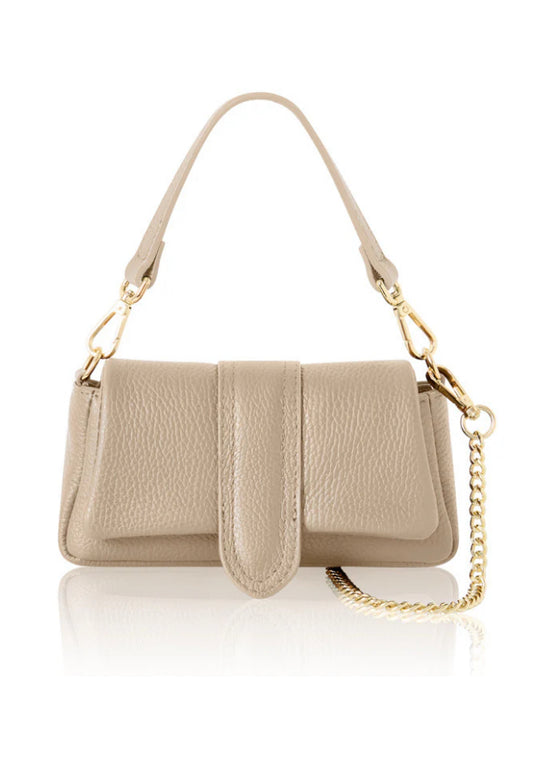 Mini Leather Bag - Light Taupe