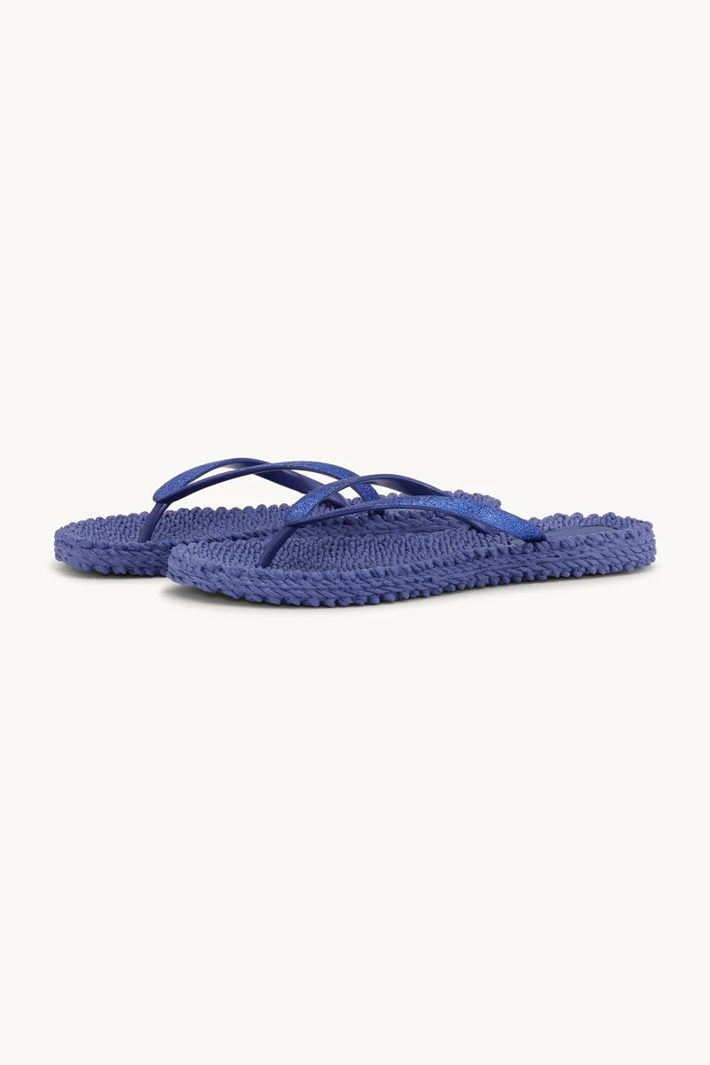 Glitter Flip Flops - Indigo