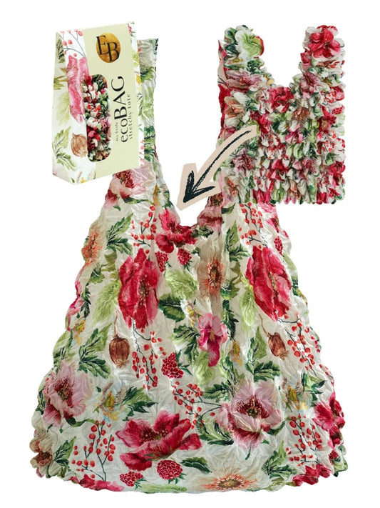 Tote Bag Berries & Anemones Sustainable Stretchy Eco Shopper