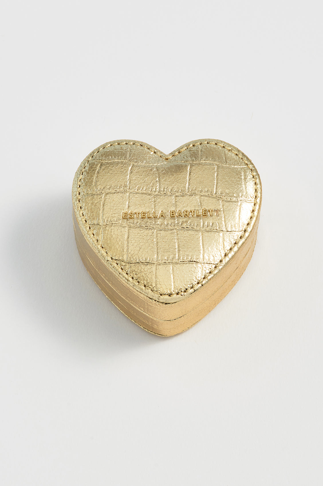 Mini Heart Jewellery Box - Gold