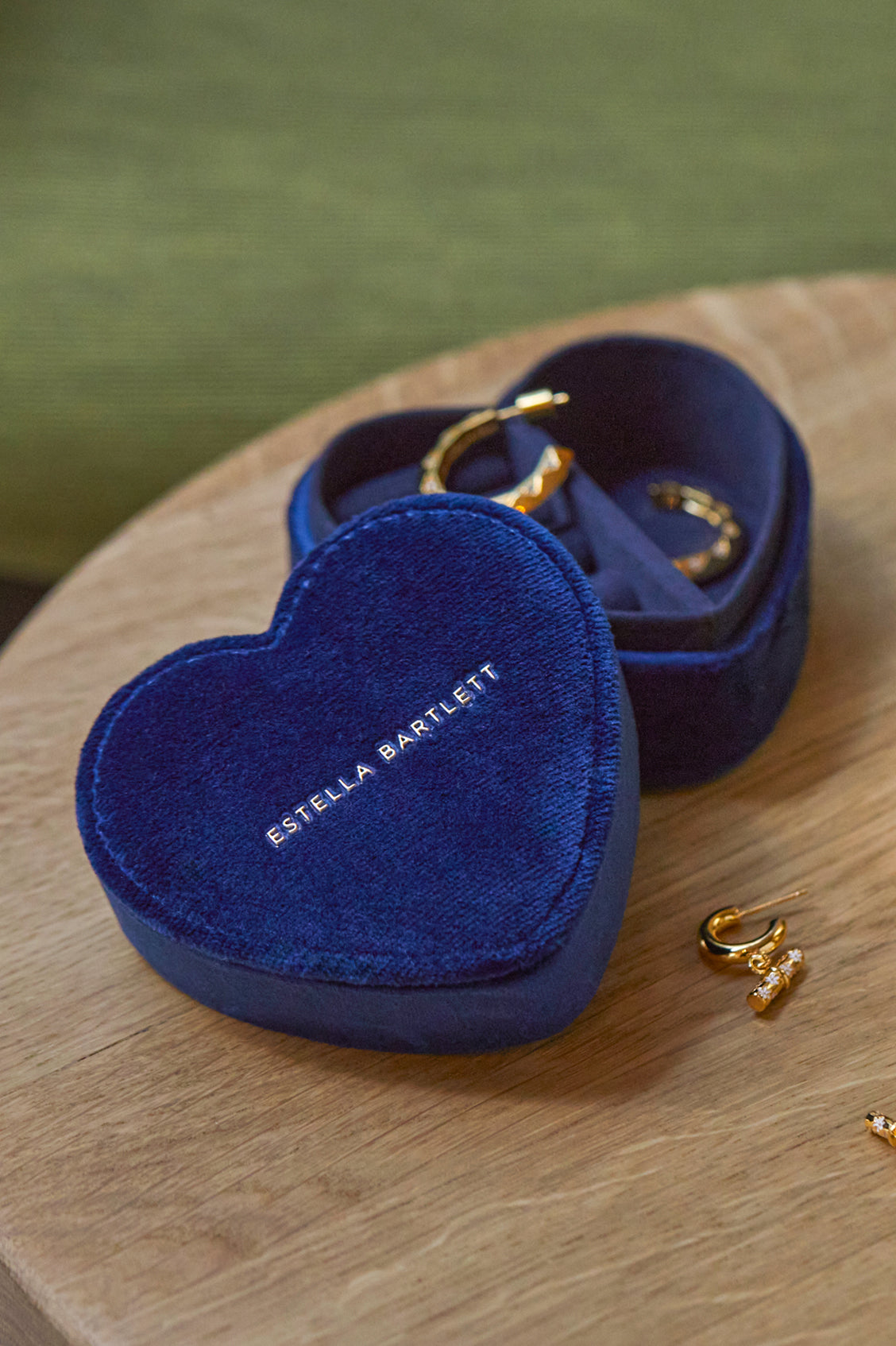 Mini Heart Jewellery Box - Blue