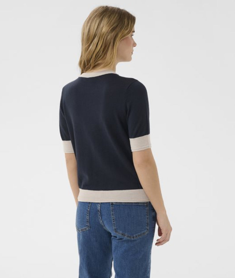 Natanya Wool Jumper - Navy Blue