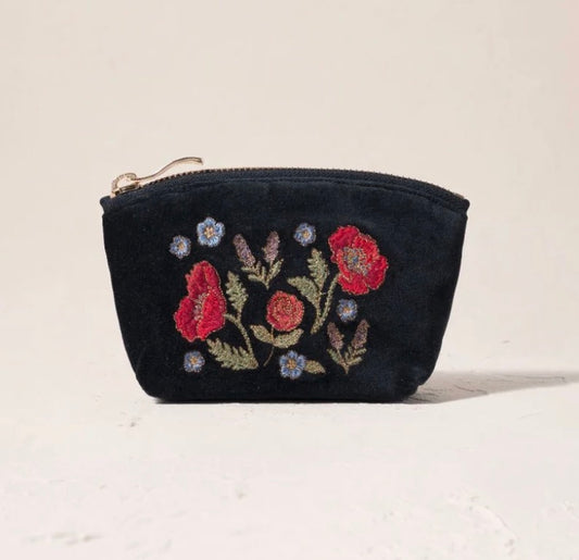 Botanical Floral Coin Purse