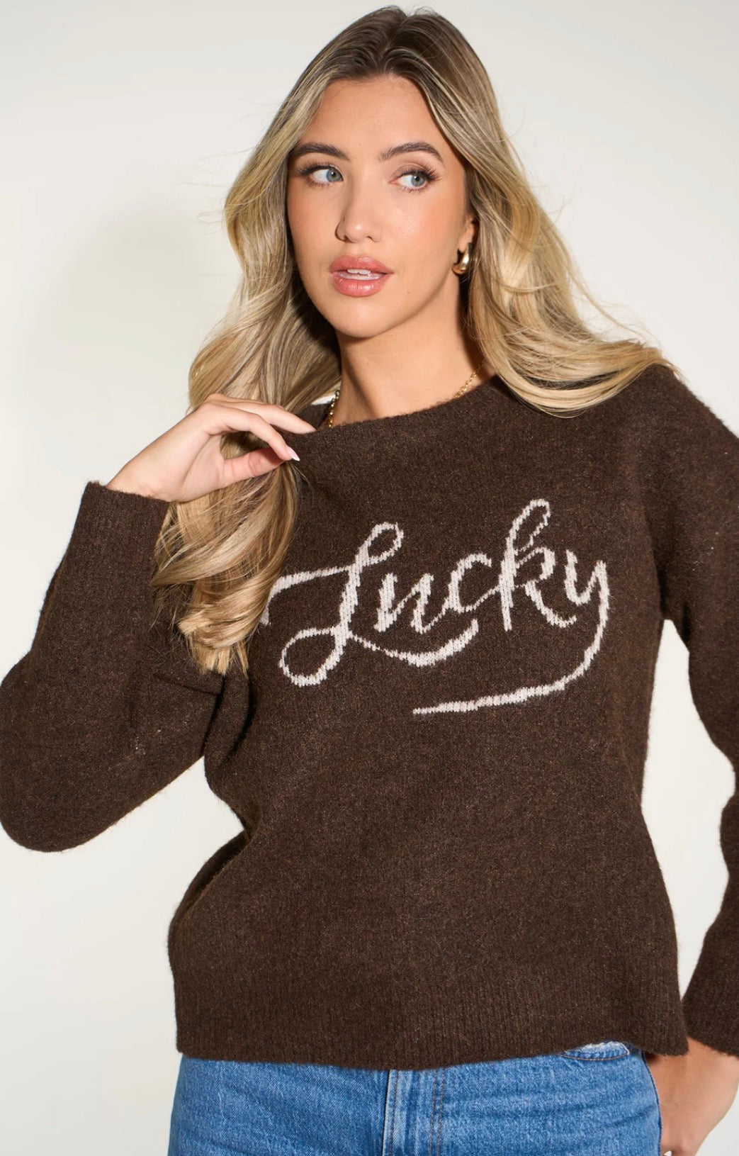 Lucky Jumper in Brown
