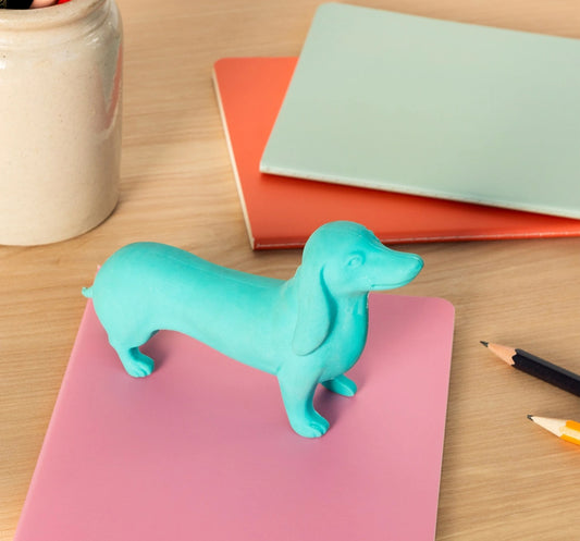 Giant sausage dog eraser - Turquoise