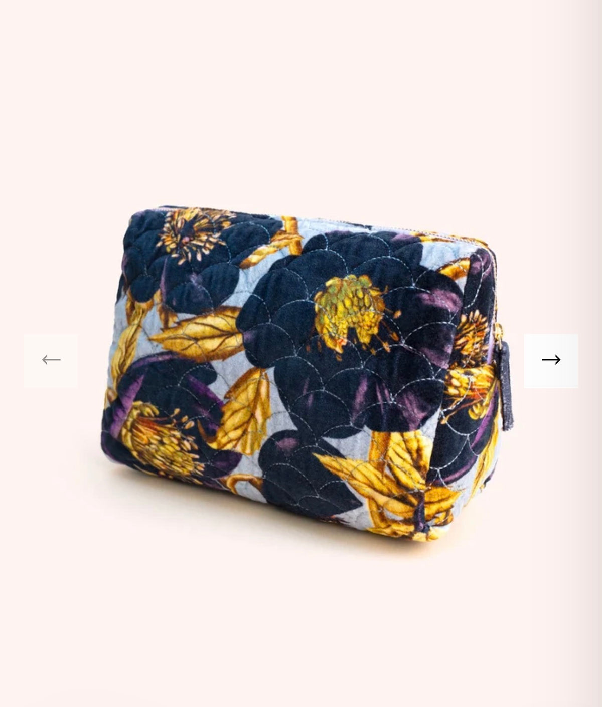 Hellebore Quilted Velvet Washbag