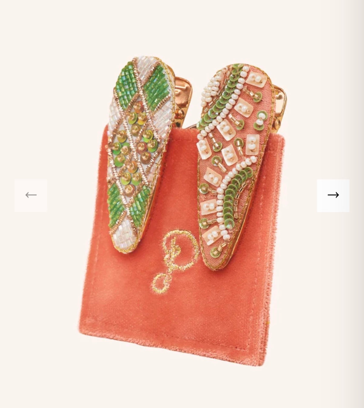 Jewelled Hair Clips - Sunny & Check