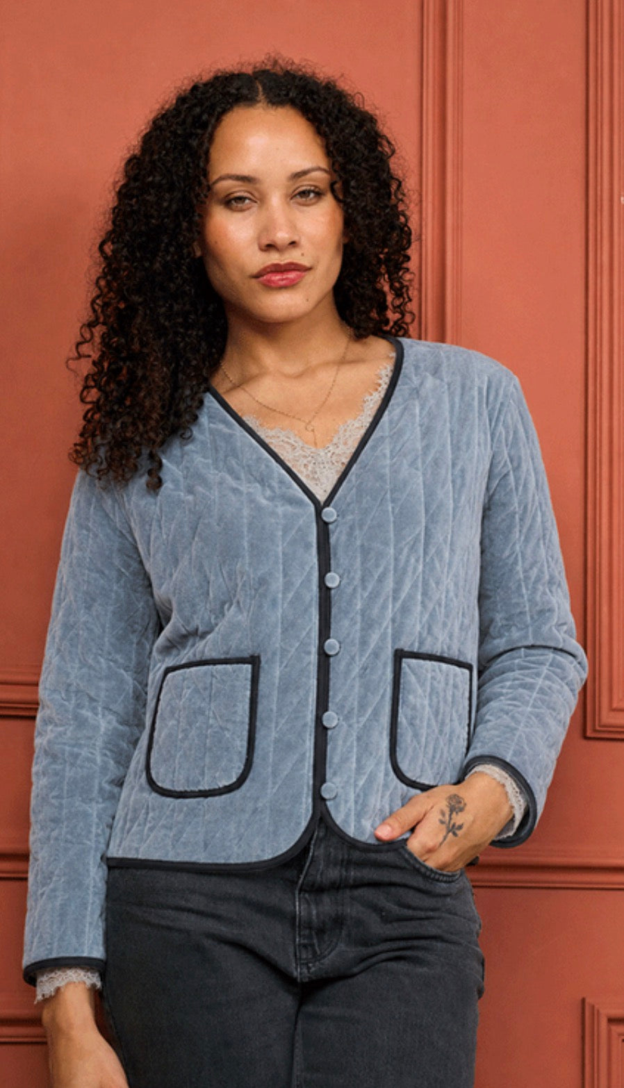 Velvet Reversible Jacket - Blue