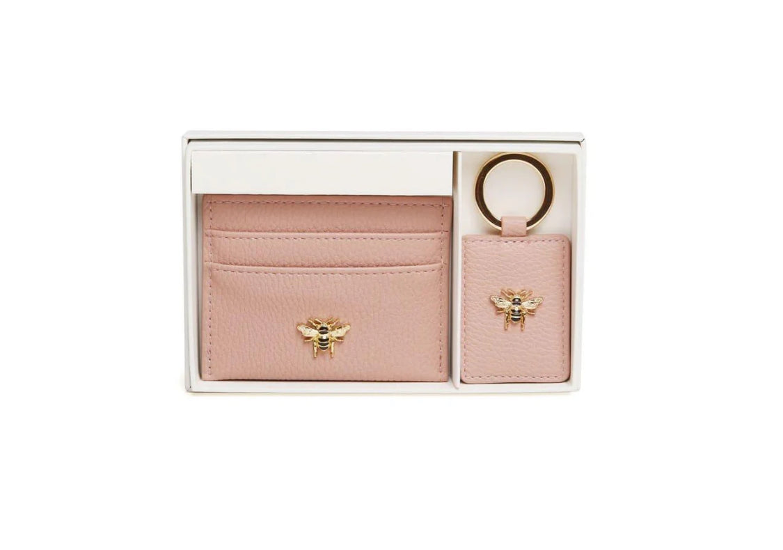 Pink Bow Card Holder & Key Ring Gift set