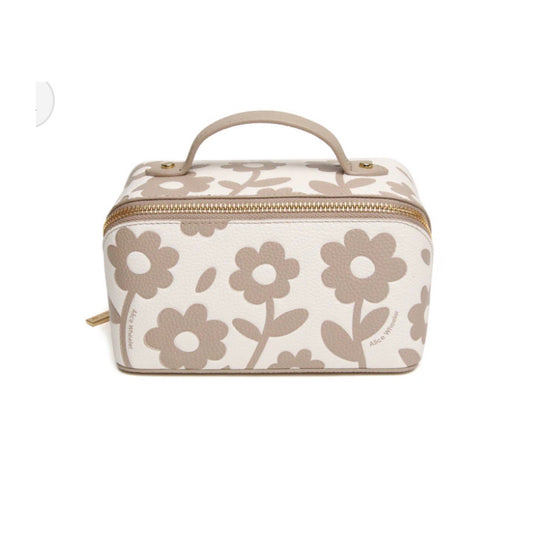Mini Floral Train Case - Stone